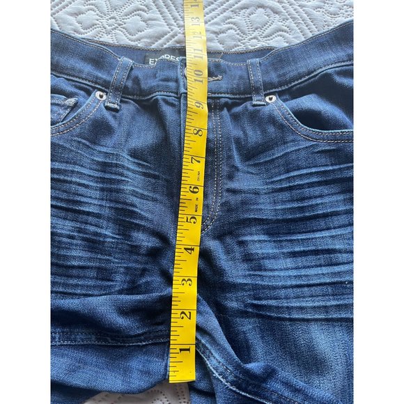 Express Jeans Women High Rise Blue Leggings‎ Size 4R - Picture 6 of 8